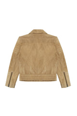 RACING JACKET IN TAN SUEDE