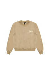 LOGO PULLOVER IN TAN