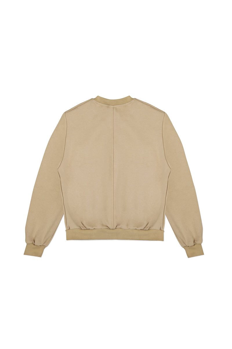 LOGO PULLOVER IN TAN