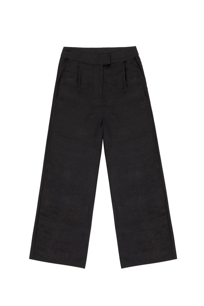 TAILORED LINEN TROUSER IN BLACK