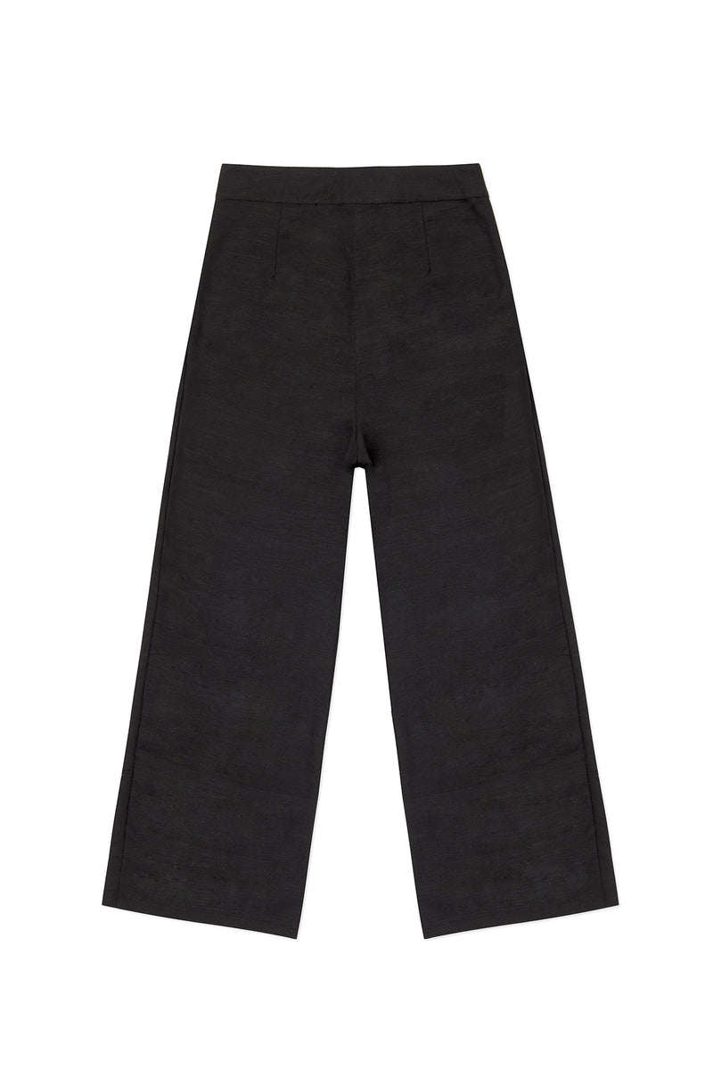 TAILORED LINEN TROUSER IN BLACK