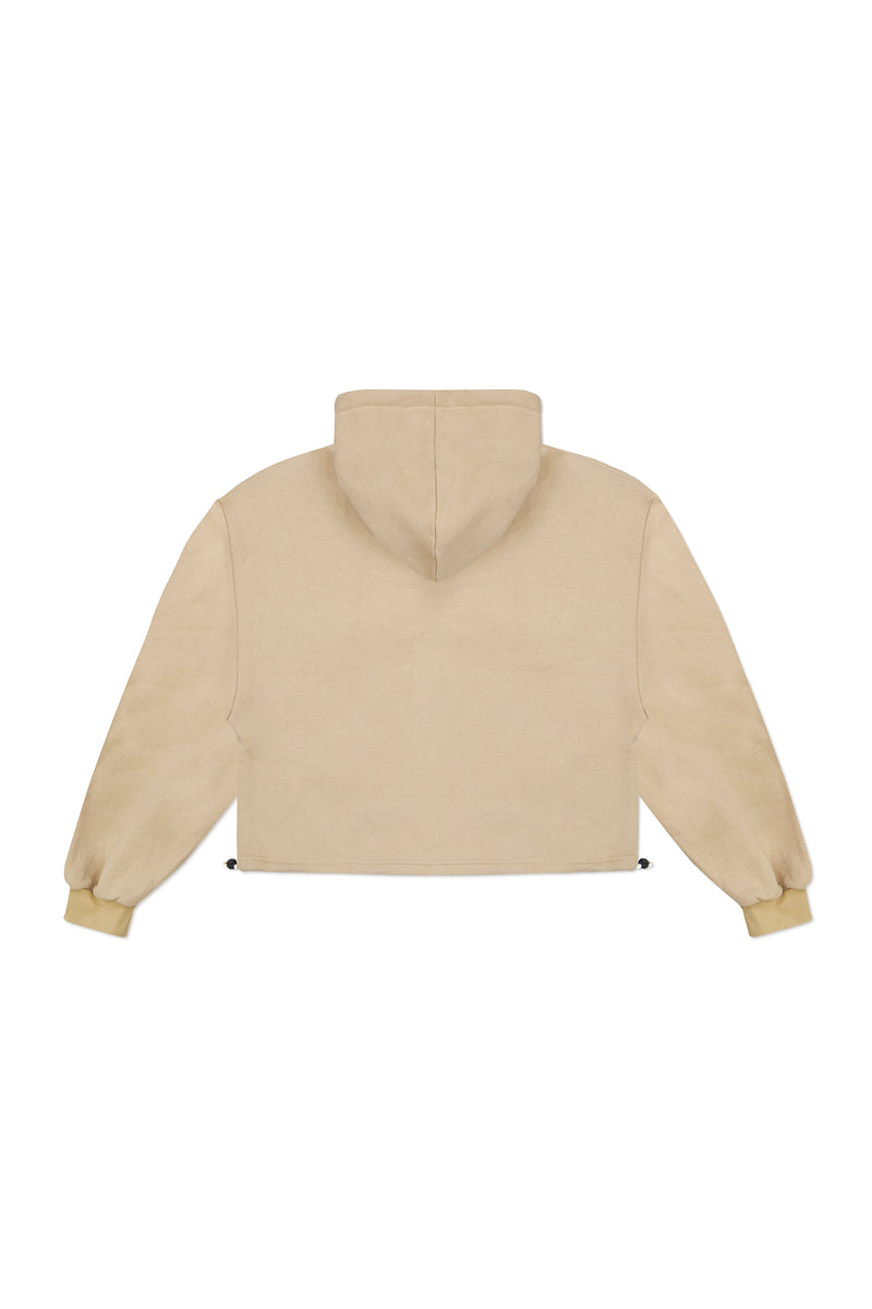 BOXER HOODIE IN TAN