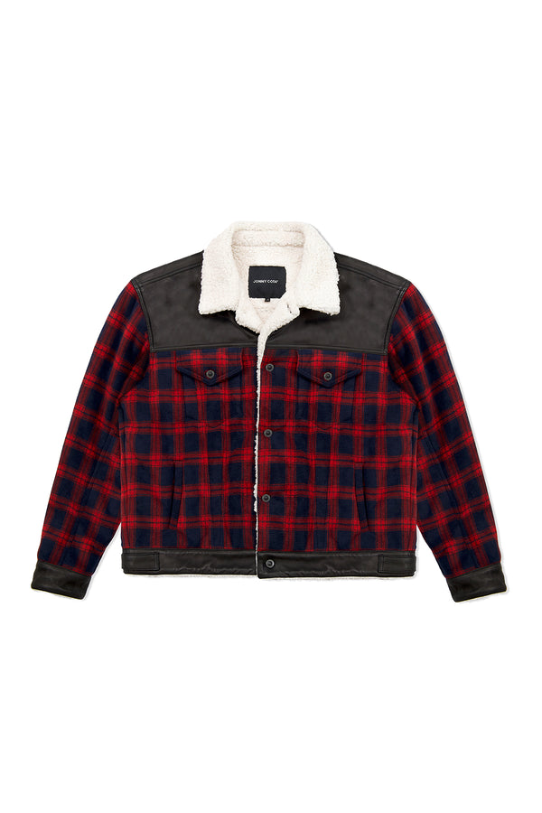 SHERPA JACKET IN FLANNEL