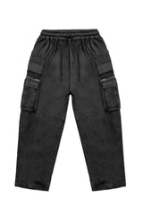 CARGO BOXER PANTS IN LEATHER