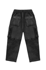 CARGO BOXER PANTS IN LEATHER