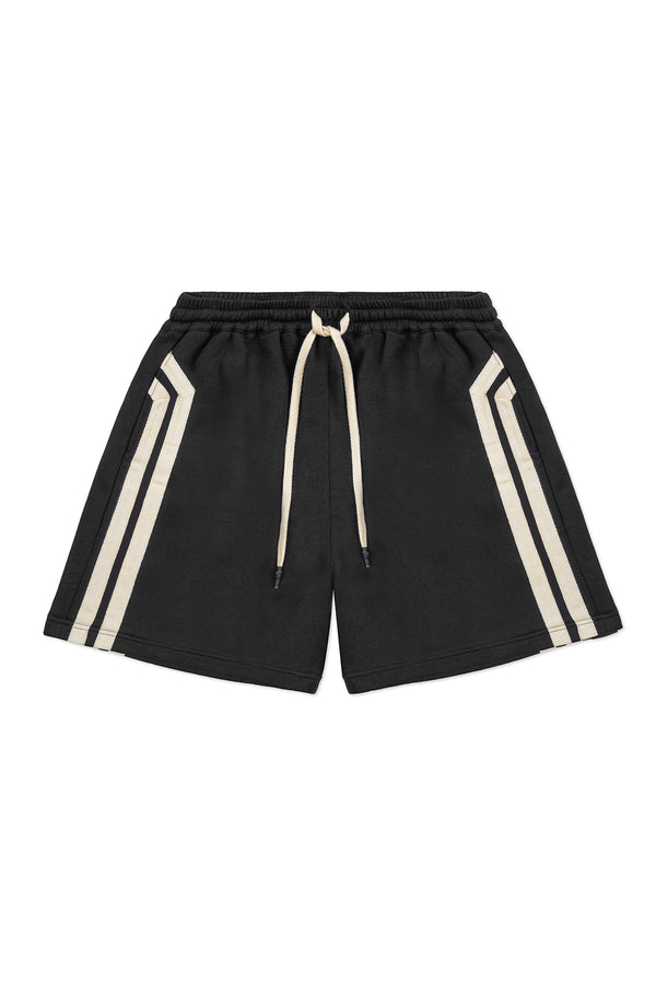 STRIPE SHORTS IN BLACK