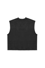 SLEEVELESS FLEECE SHIRT IN BLACK