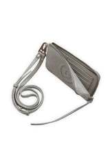 LOGO PHONE WALLET IN SILVER