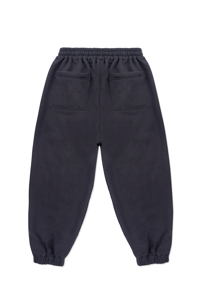 FLEECE BOXER PANTS IN BLACK