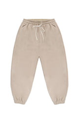 FLEECE BOXER PANTS IN TAN