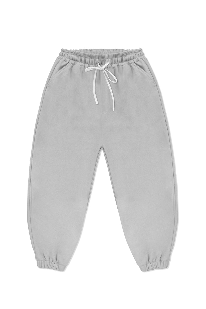 FLEECE BOXER PANTS IN ASH