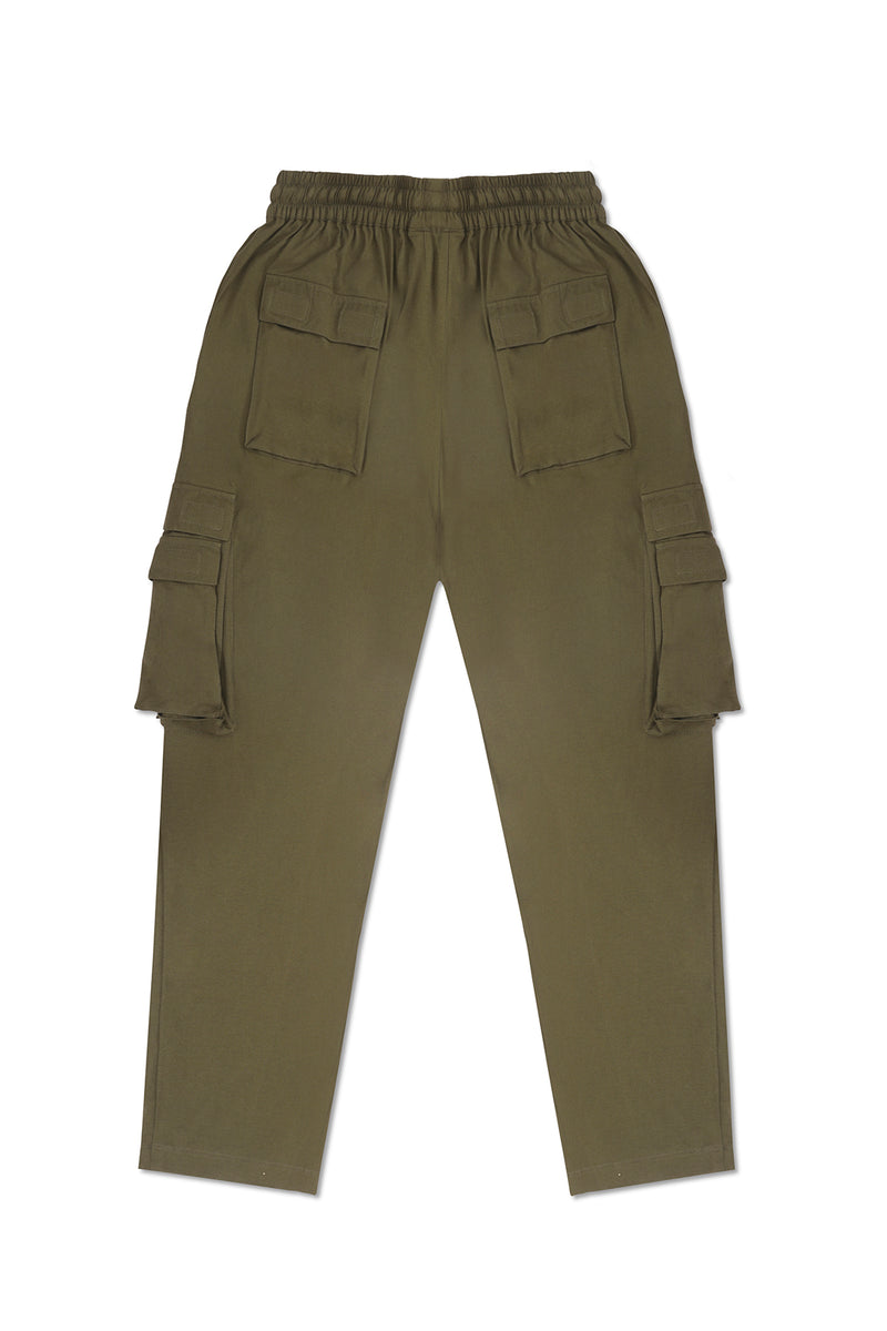 JERSEY CARGO PANTS IN ARMY GREEN