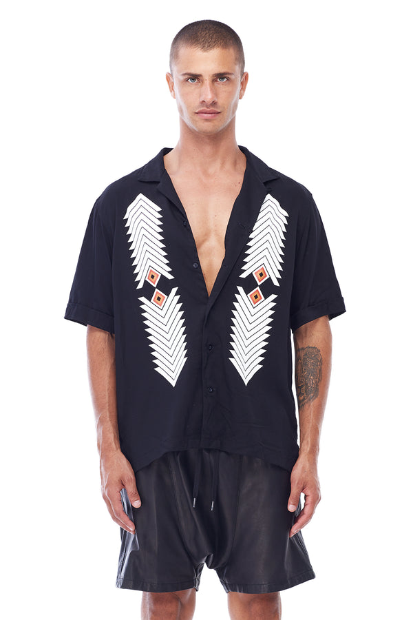ARROWS PARTY SHIRT IN BLACK