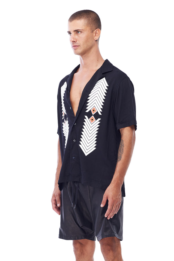 ARROWS PARTY SHIRT IN BLACK