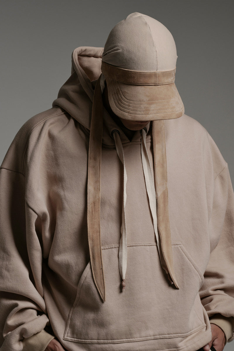 BOXER HOODIE IN TAN