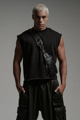 CARGO BOXER PANTS IN LEATHER