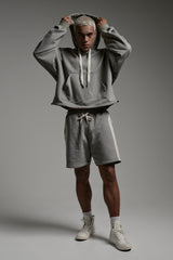 BOXER HOODIE IN ASH