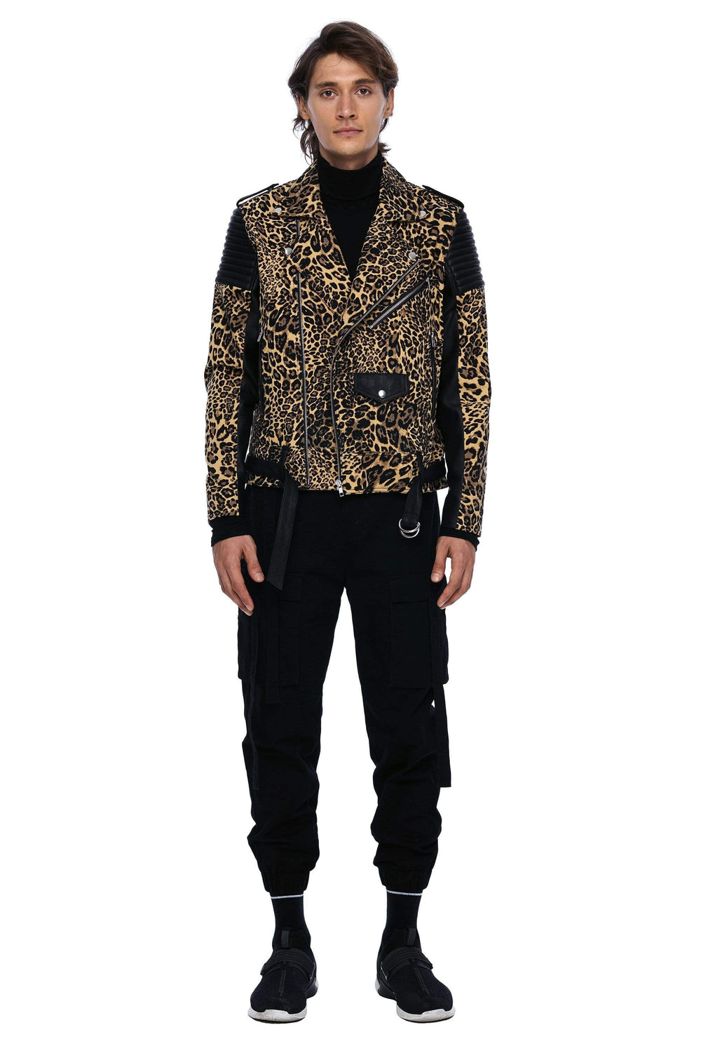 Leopard jacket denim best sale