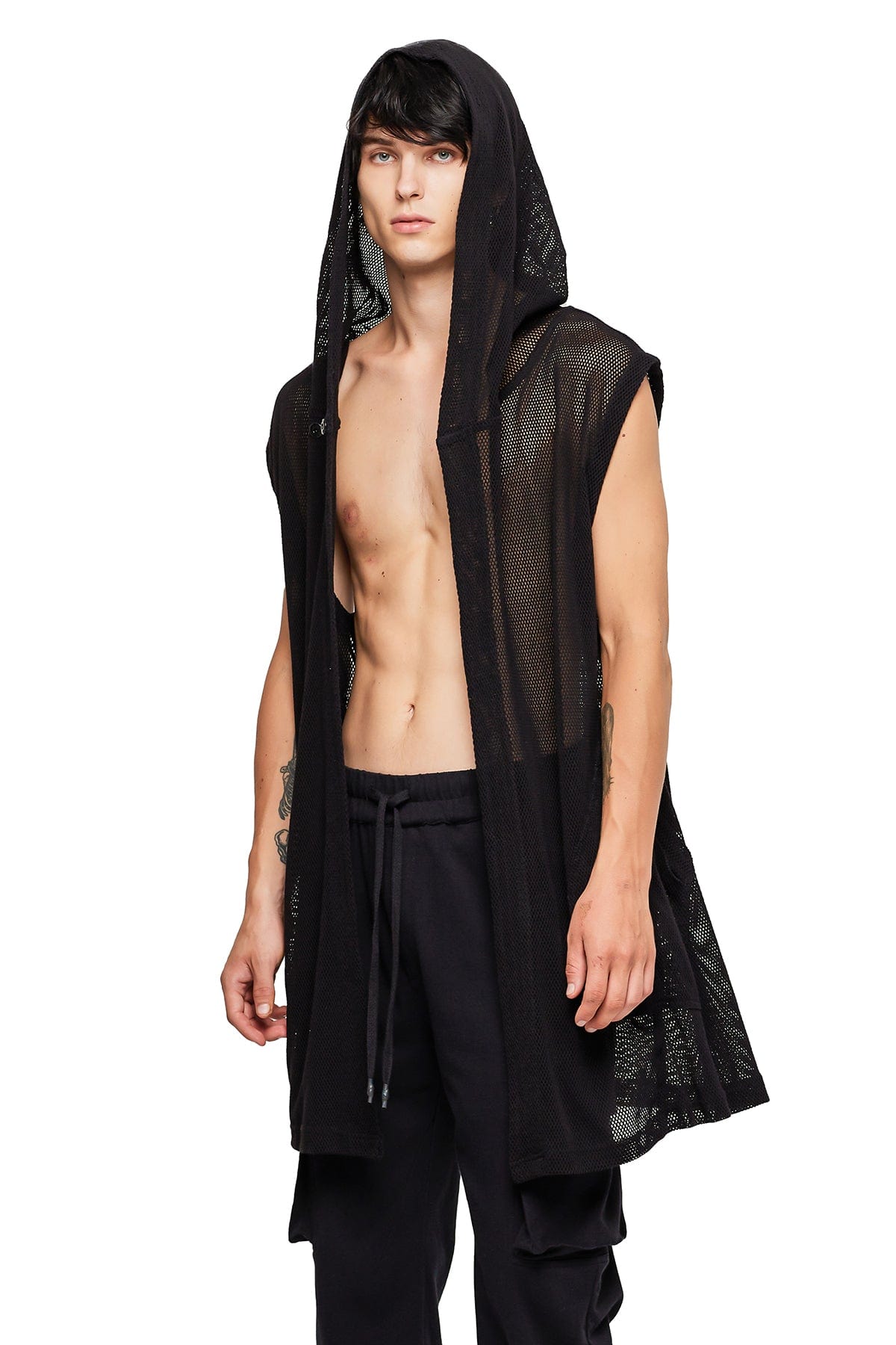 MESH MONK HOODIE IN BLACK – JONNY COTA