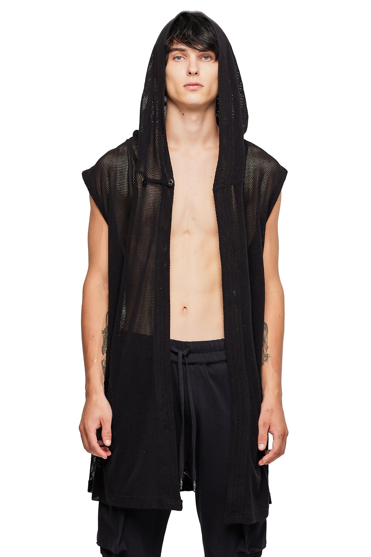 MESH MONK HOODIE IN BLACK – JONNY COTA