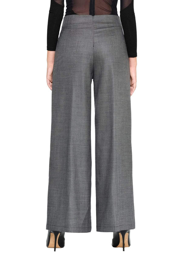 JONNY COTA WIDE LEG TROUSERS IN GREY